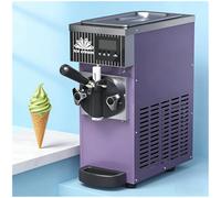 UPLTOE Machine à Glace Molle Professionnelle, Machine à Glace Commerciale 450W, Production 4-5kg/h, Tirage Continu 2-3 Cornets, Trémie 2,5L, Congélateur 1L, pour Bars, Cafés Purple