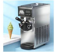 UPLTOE Machine à Glace Molle Professionnelle, Machine à Glace Commerciale 450W, Production 4-5kg/h, Tirage Continu 2-3 Cornets, Trémie 2,5L, Congélateur 1L, pour Bars, Cafés StainlessSteel