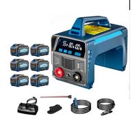 UPLTOE Poste à souder Portable sans Fil avec Affichage LED,Soudeuse à Batterie,Poste à souder à électrode de à démarrage à Chaud,pour Soudage Divers Équipements. 6batteries