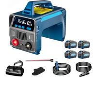 UPLTOE Soudeur à bâton Portable avec Batterie intégrée,Poste à souder sans Fil à Batterie,Poste à souder Portable,avec écran LED,pour Machines Souder À Domicile. 4batteries