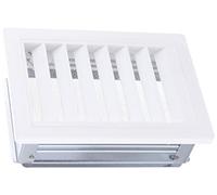 Upmann 50161 Grille de ventilation Kunstst, dimension d'installation: 100x160 mm,Dimensions extérieures: 130x180 mm, blanc,1 pièce