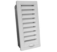 Upmann Grille de ventilation grille KUNSTST. 9 x 28 réglable avec einbaur. Blanc, 1 pièce, 50143