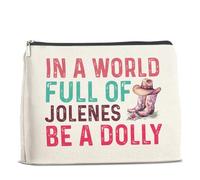 UPNEGE Trousse de maquillage à fermeture éclair pour les amateurs de musique country - Cadeau pour les fans de poupées occidentales - Cadeau pour femme, sœur, amie, dans un monde plein de Jolenes Be a
