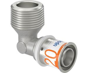 Uponor S-Press PLUS MLC Raccord coudé 20 x 3/4" AG 90 °