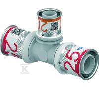 Té à sertir Uponor S-Press PLUS 1039957 25 x 20 x 25 mm, réduit, PPSU
