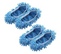 Uposao 2 Paires Chaussons Mop, Chausson Serpillere Microfibre Nettoyage Chaussure Pantoufle Poussière Mop Chaussures Chaussons De Nettoyage Pour La Maison, Réutilisable, Lavable