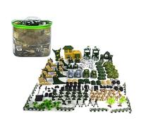 Uposao 200Pcs Soldat Militaire Modèle Jouet Ensemble, Militaire en Plastique Jouet Soldats Hommes Chiffres Jouet Militaire Figurines Daction Armée Jouet Éducatifs pour Enfants