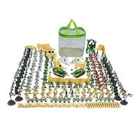 Uposao 250Pcs Soldat Militaire Modèle Jouet Ensemble, Militaire en Plastique Jouet Soldats Hommes Chiffres Jouet Militaire Figurines Daction Armée Jouet Éducatifs pour Enfants