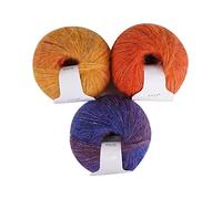 Uposao 3Pcs Laine Mohair Soie Laine Légère De Haute Qualité avec Un Dégradé De Couleurs Pelote De Laine Mélangée pour La Confection De Vêtements pour Bébés Et Enfants, Chaque Rouleau/30g
