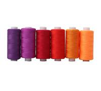 Uposao 6pcs Fil à Coudre Kit Fils Polyester, Fils De Machine à Coudre en Polyester Multicolore Bobine De Fil Sewing Thread pour Broderie Machine à Coudre Et Manuelle à Coudre