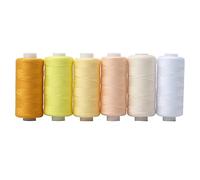 Uposao 6pcs Fil à Coudre Kit Fils Polyester, Fils De Machine à Coudre en Polyester Multicolore Bobine De Fil Sewing Thread pour Broderie Machine à Coudre Et Manuelle à Coudre