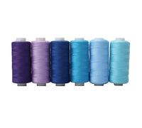 Uposao 6pcs Fil à Coudre Kit Fils Polyester, Fils De Machine à Coudre en Polyester Multicolore Bobine De Fil Sewing Thread pour Broderie Machine à Coudre Et Manuelle à Coudre
