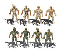 Uposao 8Pcs Soldat Modèle Jouet Ensemble, Équipe De Combat des Forces Spéciales Figures Action Set, Plastique Modèle Mission Armée Militaire Jouets pour Enfants Garçons