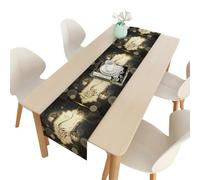 Uposao Chemin De Table Eid Ramadan Mubarak, Nappe De Mosquée en Lin Ramadan Décorations De Table Eid Mubarak Festival Musulman Islamique Décoration pour Le Dîner Fête De Fin D'année, 33cm x 180cm