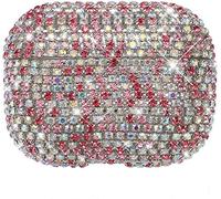 Uposao Compatible avec Apple Airpods Pro Étui pour Fille en Diamant Strass Strass Brillant Airpods Pro Case étui Rigide en Plastique Antichoc étui Rigide pour PC, Dazzling Glow