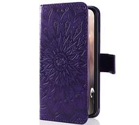 Uposao Coque Huawei Honor 8X Housse en PU Pochette Portefeuille Cuir Coque Protection Etui Flip Cover Clapet Complet Coque a Rabat 3D Mandala Motif Housse Coquille pour Huawei Honor 8X,Voilet