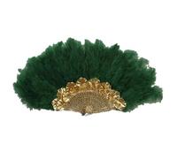 Uposao Éventail Plume Éventail À Main 1920s Femme Éventail Plume Marabou Handheld Feather Fan Déguisement Robe De Soirée De Noces Cadeau en Plein Air Vintage Danse Photoshoot