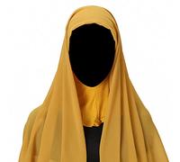 Uposao Hijab Femme Musulmane en Mousseline Foulard Tête Long Châle Femmes Musulman Bandeaux Chapeaux Turban Echarpes Voilée Châle Islamique Bonnet Respirant Voile Enfilable