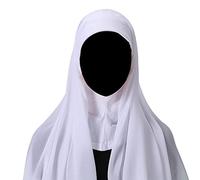 Uposao Hijab Femme Musulmane en Mousseline Foulard Tête Long Châle Femmes Musulman Bandeaux Chapeaux Turban Echarpes Voilée Châle Islamique Bonnet Respirant Voile Enfilable