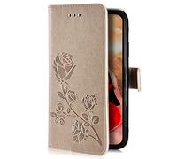 Uposao Huawei Honor 8X Coque,Huawei Honor 8X Housse en Cuir Pochette Portefeuille PU Coque à Rabat Magnétique Clapet Flip Case Fonction Stand,Carte Slot Coque Etui pour Huawei Honor 8X,Or