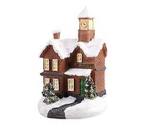 Uposao Maison de Noel Village de Noel Miniature Décorations de Noël Résine Petite Maison Micro Paysage LED Lumineux Decoration Noel Cadeau Noel