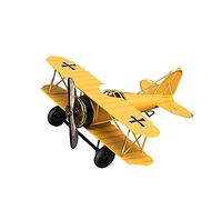 Uposao Modèle d'avion Rétro, Modèle d'avion Vintage en Métal Mini Biplan Modèle d'avion De Jouets Fer Forgé Adapté à Photo Props Bureau D'étude Décoration De Bureau