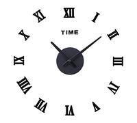 Uposao Moderne DIY Grand Pendule Murale 3D Mirror Stickers Horloge Montre Murale Horloge Moderne sans Cadre Chiffres Romains Montre Murale Home Office Décoration Amovible