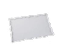 Uposao Moule en silicone irrégulier rectangulaire - Moule à couler soi-même - Dessous de verre - Plateau à fruits - Résine époxy - Pour plateau à thé, dessous de plat, planche à fruits
