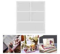 Uposao Moule en Silicone Résine époxy pour Cadre Photo Décoration Photo Moule pour Cœur Photo Moule Rectangulaire pour Cadre Photo Personnalisé d'anniversaire Artisanat en Résine Bricolage