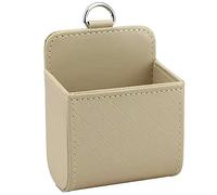 Uposao Organisateur Universel pour Évent De Voiture Sac De Rangement pour Grille D'Aération De Voiture, Boîte De Rangement avec Crochet en Cuir PU Porte-Pochette Téléphone Portable Suspendu Conteneur