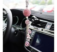 Uposao Pendentif de rétroviseur de voiture en cristal - Attrape-soleil - Accessoire intérieur - Strass - Pour rétroviseur de voiture - Décoration de voiture