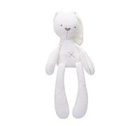 Uposao Petit lapin en peluche, 45 cm, avec oreilles tombantes, jouet en peluche, cadeau pour enfants, bébés, filles, petite amie, blanc