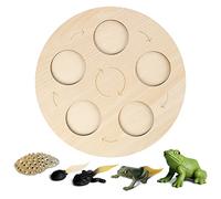 Uposao Plateau De Cycle De Vie Kit De Puzzle, Montessori Life Growth Cycle Board avec Animaux, Plantes Et Insectes, Jeu De Matching Jouets De Développement De Puzzle pour Les Enfants