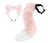 Uposao Queue De Fourrure De Renard Cosplay Costume Fête Super Énorme Queue De Renard en Fausse Fourrure avec Oreilles pour Halloween, Noël, Fête Costumée
