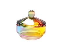 Uposao Récipient pour Nail Art, Bol en Verre à Ongles en Cristal avec Couvercle Coque De Poudre Acrylique Liquide Nail Art Tasse pour Manucure Et Pédicure