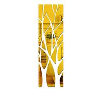 Uposao Sticker Mural Acrylique 3D Branche d'arbre Et Bulles Autocollants Miroir Muraux Décoratifs Mural Papier Peint Autocollant pour Chambre Salon Salle De Bain Décoration,135x37cm