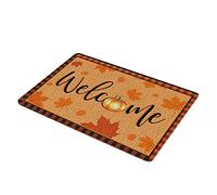 Uposao Thanksgiving Tapis De Noël Automne Feuille D'érable Bienvenue Intérieur Paillasson Automne Tapis De Sol pour Cuisine Chambre Salon Décor À La Maison Tapis