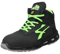 Upower - Baskets de sécurité Hautes Anti Abrasion et hydrofuges Hard - Environnements humides - S3 SRC 39 - Noir/Vert