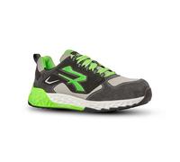 Upower Bran ESD Chaussures pour Professionnels de la santé, Unisexe, Adulte, Noir et Vert Citron Vert, 46 EU