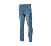Upower Jam Light Pantalon de Travail décontracté, Jean Léger, L Men's