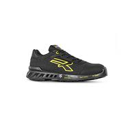Upower Mixte Frank ESD S1P SRC Chaussure de Protection Incendie et de sécurité, Noir Jaune, 41 EU