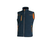 Upower Universe, Giubbino Smanicato, Gilet Softshell, Con Fodera in Micropile, Tessuto Impermeabile, Antivento, Traspirante, Zip Intera, Multitasche (Deep Blue - L)