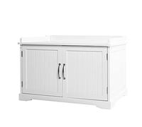 UPP Armoire pour Chat XXL - Niche et Armoire combinée - pour l'intérieur et l'intérieur - Accessoires pour Animaux de Compagnie de qualité supérieure - en Bois - Blanc