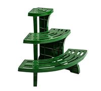 UPP Etagère de jardin I Présentoir à fleurs I 3 niveaux en angle I Banc pour pots de fleurs I Aménagement des plantes I Intérieur et Extérieur I 58 x 45 x 48,5 cm | Largeur étagère: 12,5 - 15,5 cm
