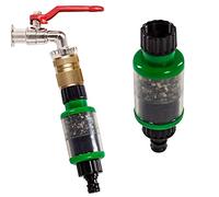 UPP Filtreur purificateur d'eau pour irrigation du jardin I Avec des minéraux et charbon actif I Pour une meilleure qualité de l'eau d'arrosage I Accessoire pour robinet et tuyau arrosage I 16x10x6cm