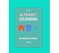 Upper case alphabet colouring and learning book with images