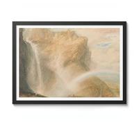 Upper Fall Of The Reichenbach Joseph Mallord William Turner, impression d'art classique, exposition d'art romantisme, décoration d'intérieur, image de décoration d'intérieur, A5 (cadre noir) - 24,1 x