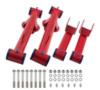 Upper Lower Rear Tubular Control Arms w/ Hardware for Ford Mustang 1979-04 Red