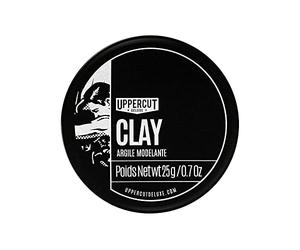 Uppercut Deluxe Clay en Format Midi, Produit Professionnel à Base d'Eau pour une Finition d'Aspect Naturel, Maintien Fort et Brillance Faible, Produit Capillaire pour Hommes 25g