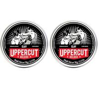 Uppercut Deluxe Clay, Produit Professionnel à Base d'Eau pour une Finition d'Aspect Naturel, Maintien Fort et Brillance Faible, Produit Capillaire pour Hommes 70g (Lot de 2)